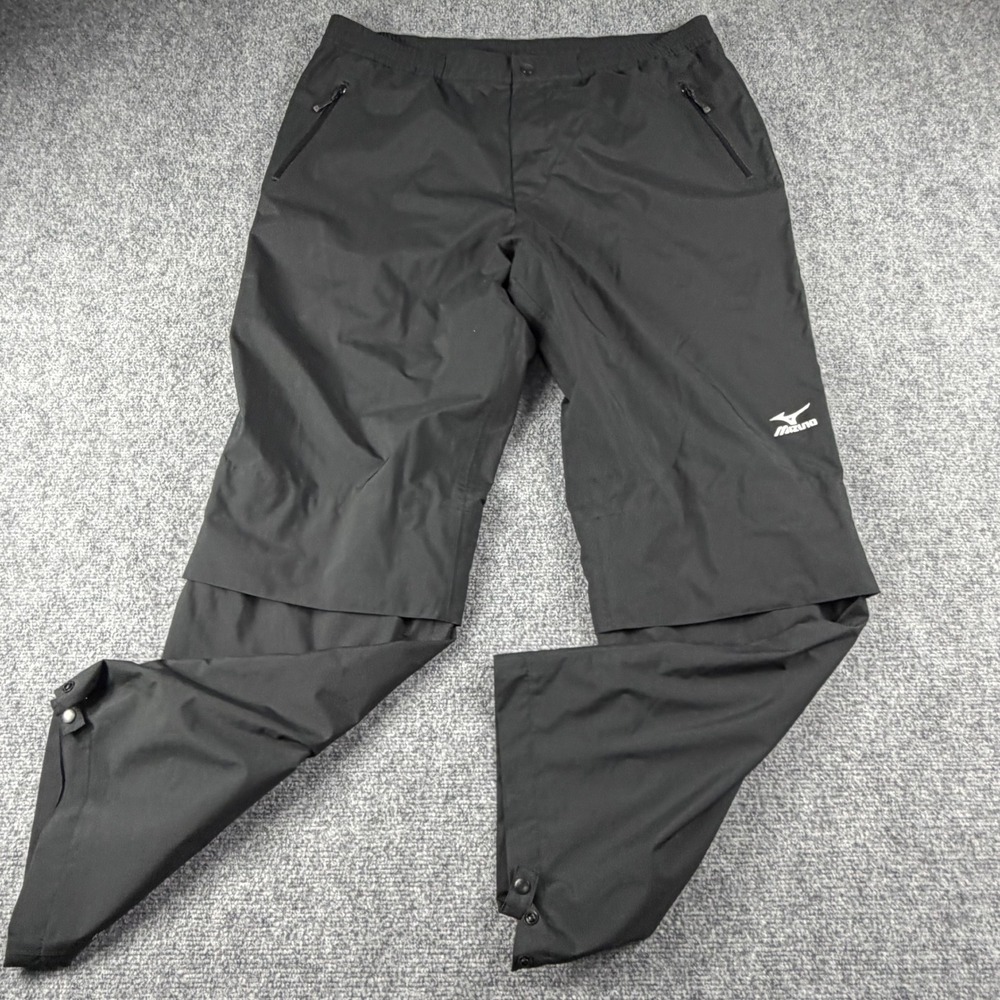 Mizuno Rain Pants Mens XXL Black ImpermaLite Waterproof Golf Athletic Trousers